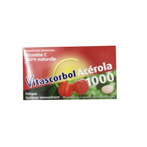 Vitascorbol Acerola 1000 mg Boîte 30 comprimés