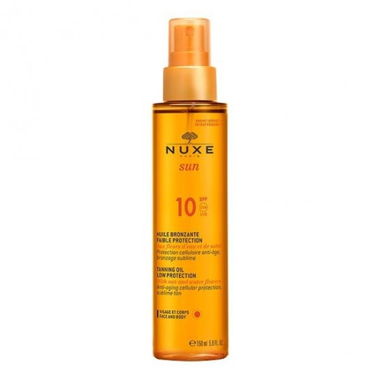 Nuxe Sun huile bronzante visage et corps SPF10 spray 150ml