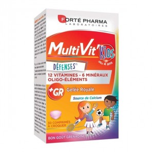 Forté pharma multivit'kids défenses 30 comprimés